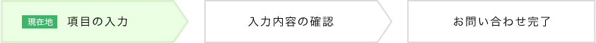 現在地：項目の入力