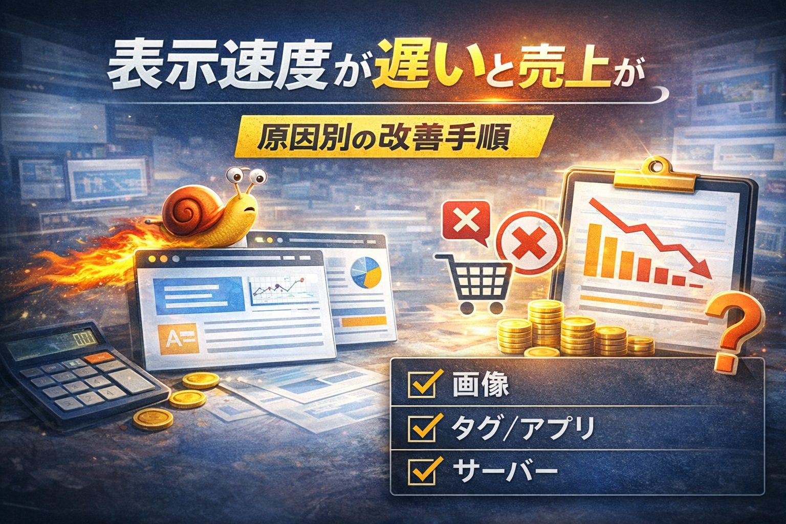 Webサイトの表示速度が遅いと売上が落ちる理由｜原因別の改善手順チェックリスト